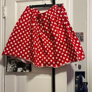 Red Polka Dot Skirt plus size